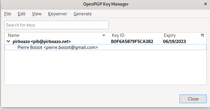 OpenPGP Key Manager